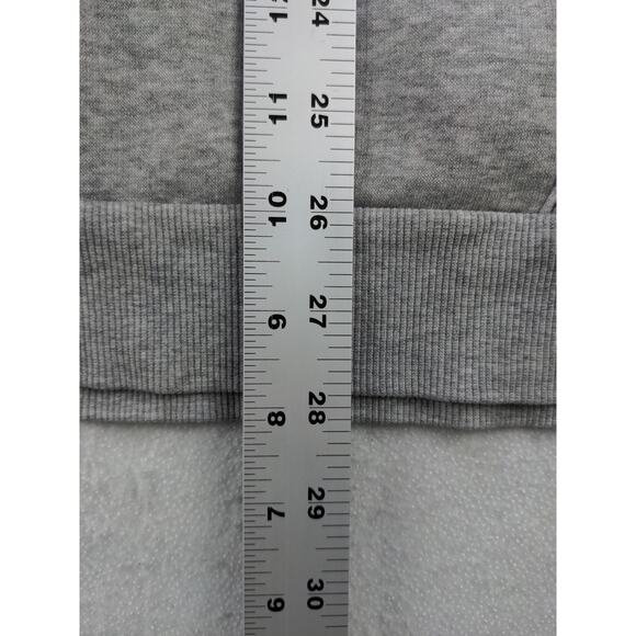 Mens Adidas Pullover Hoodie Size L Gray Big Wraparound Logo Sweatshirt - Picture 12 of 12